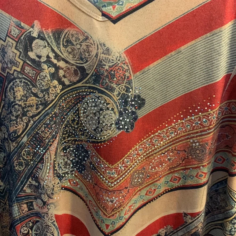 Stunning studded printed tunic XL - Picture 2 of 6